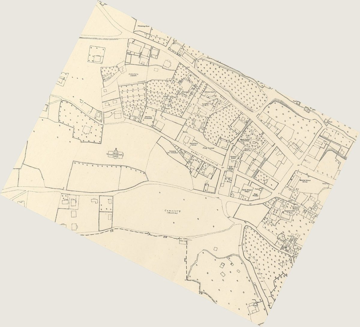 גיליון המדידה הבריטי של אזור שכם משנת 1938