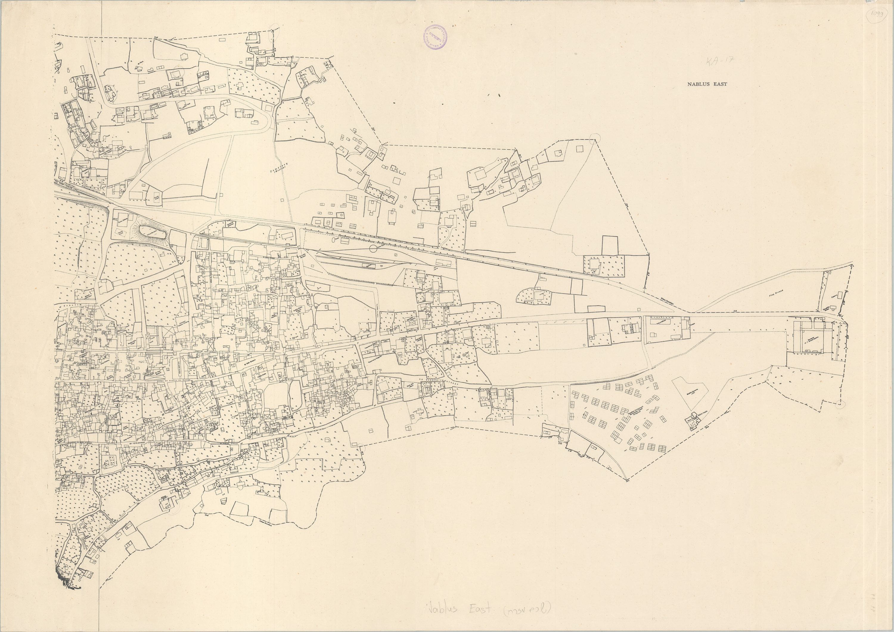 גיליון המדידה הבריטי — שכם מזרח, 1938